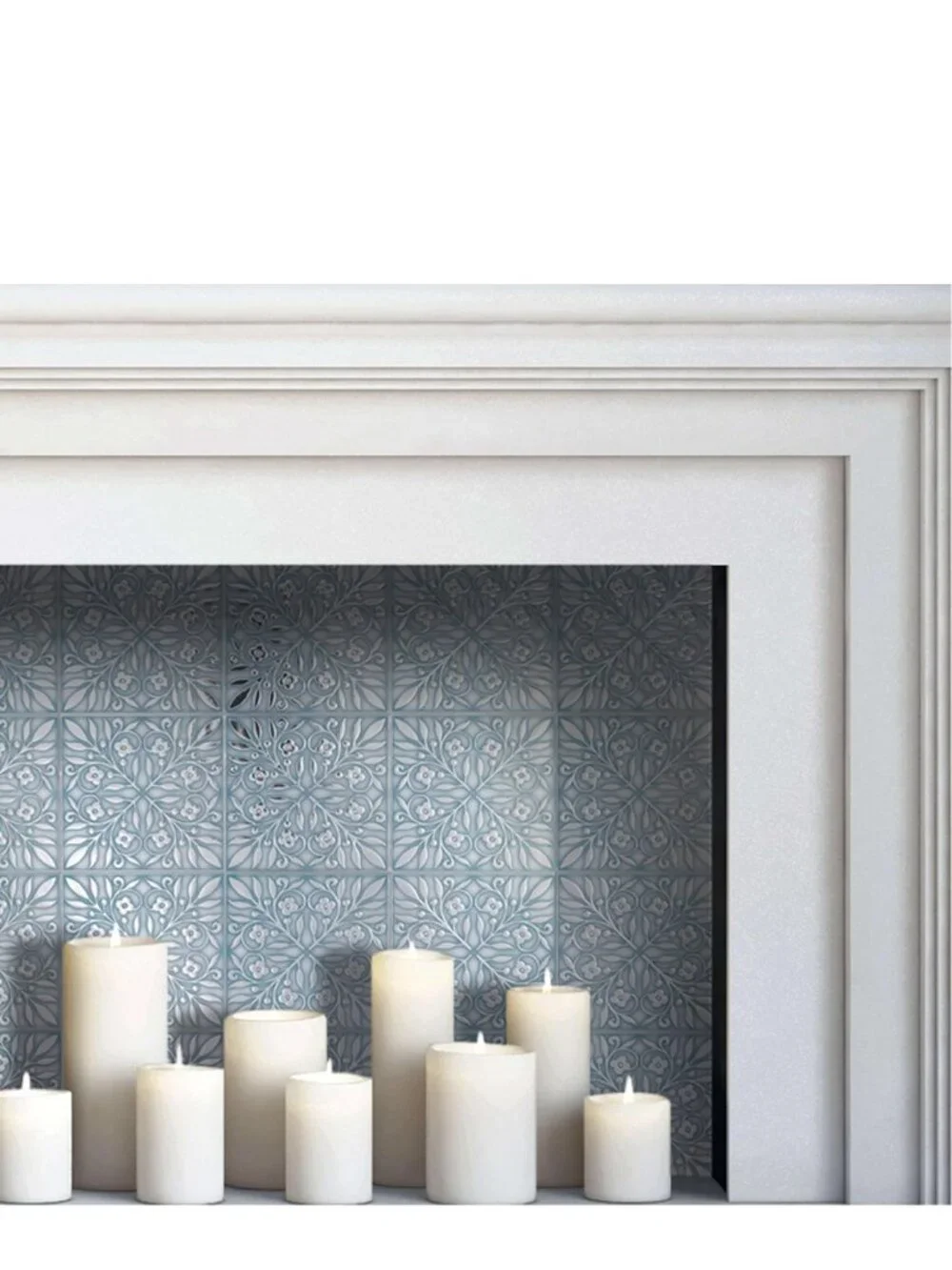 24-Pack of 8 x8 Peel and Stick Backsplash Wallpaper Tiles Teal and Silver